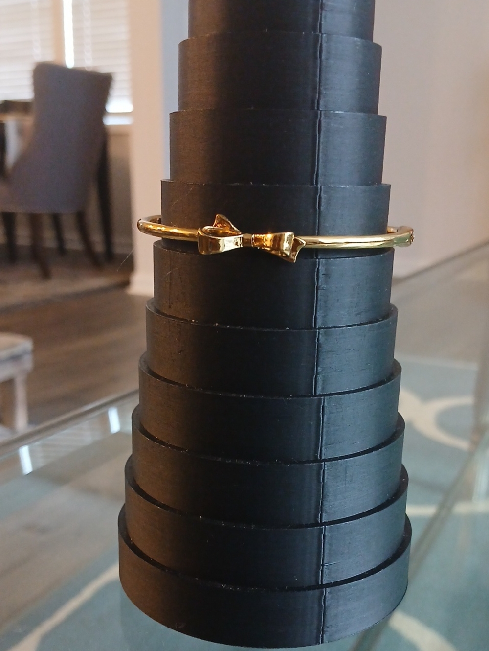 Kate Spade Gold Bow Accent Bangle Bracelet - Women Accessories